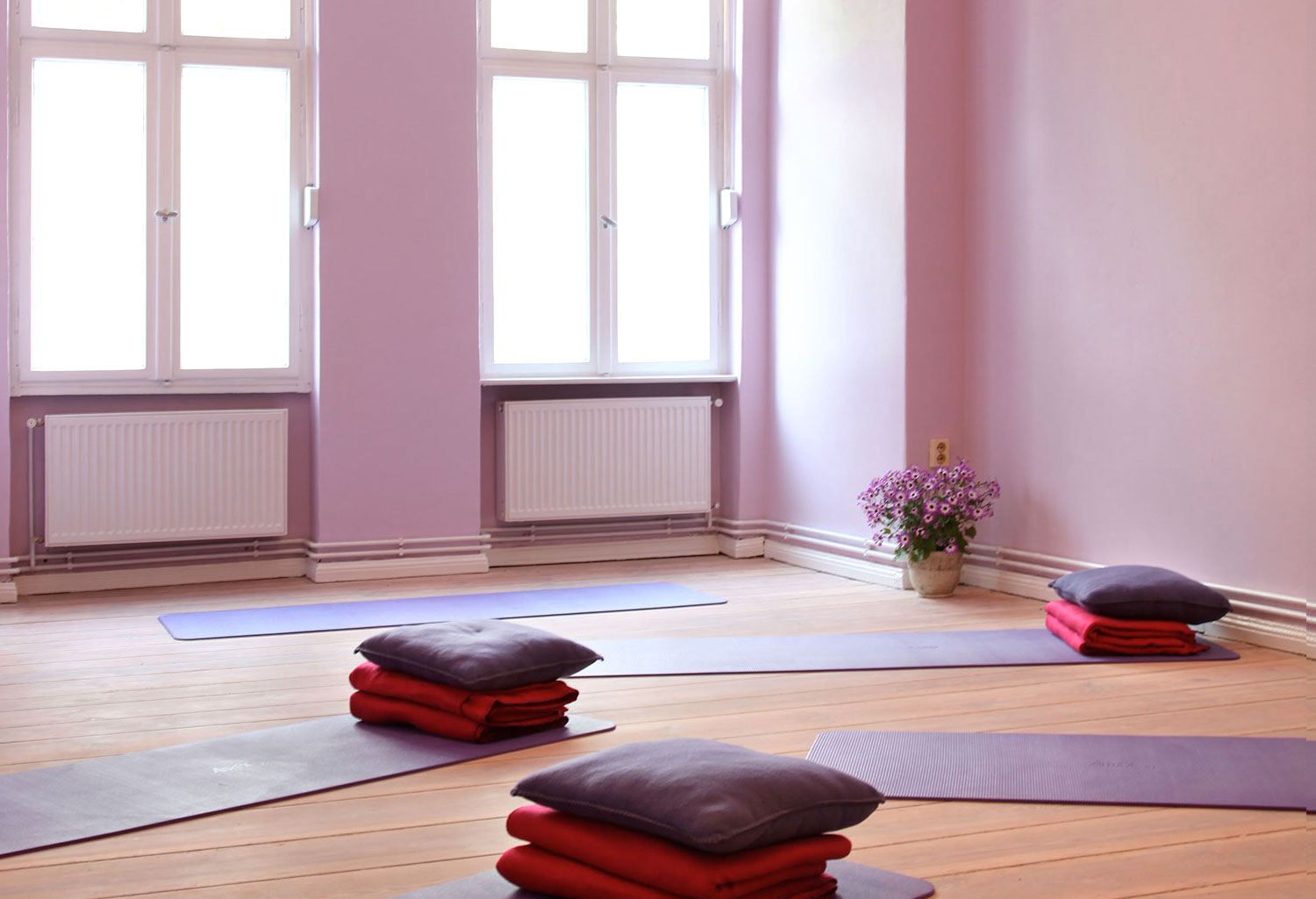 Unser Kursraum mit Übungsmatten